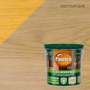 Пропитка декоративная для защиты древесины Pinotex Classic светлый дуб 1л.