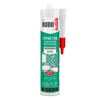 Герметик KUDO силикон. нейтральный санитарный белый 280мл