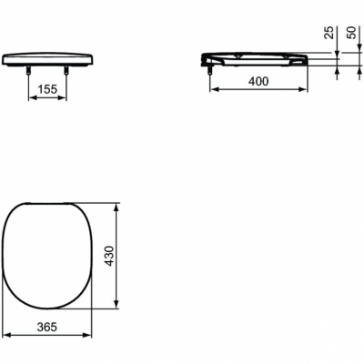 Унитаз подвесной Ideal Standard Connect  W941102 (чаша Е803501 + сиденье Е712701)