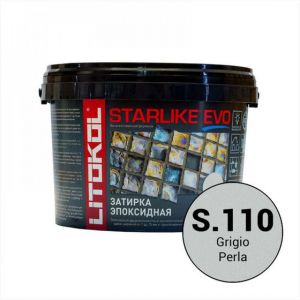 Затирка  Litokol S.110 STARLIKE Defender EVO GRIGIO PERLA эпоксидный состав 1кг
