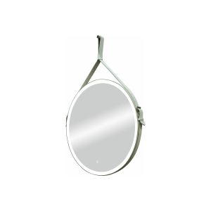 Зеркало Континент Millenium White Led D 650 на ремне из кожи белого цвета с бесконтактным сенсером