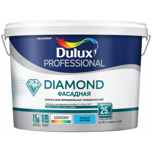 Краска Dulux Professional Diamond фасадная гладкая матовая для минеральных и деревянных поверхностей BW 5л.