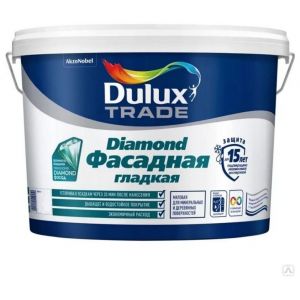Краска Dulux Professional Diamond фасадная гладкая матовая для минеральных и деревянных поверхностей BW 10л.