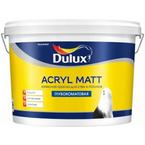 Краска Dulux Acryl Matt глубокоматовая для стен и потолков BW 2,25л