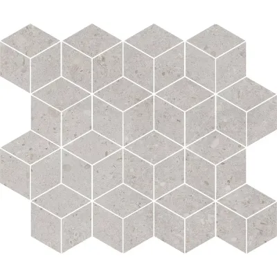 Плитка T017\14053 Декор Риккарди мозаичный серый светлый матовый 45х37,5